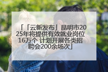 「云新发布」昆明市2025年将提供有效就业岗位16万个 计划开展各类招聘会200余场次