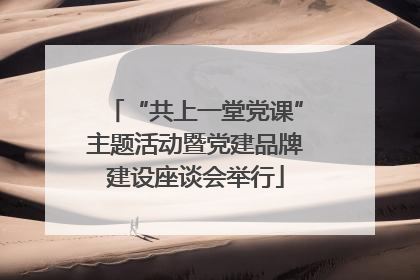 “共上一堂党课”主题活动暨党建品牌建设座谈会举行