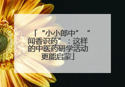“小小郎中”“闻香识药”：这样的中医药研学活动更能启蒙