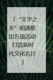 “文学之乡”昭通推出五项活动 打造新时代文化名片
