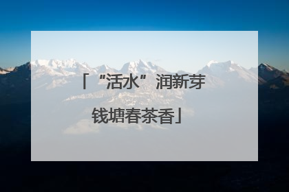 “活水”润新芽 钱塘春茶香