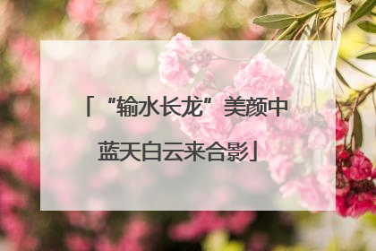 “输水长龙”美颜中 蓝天白云来合影