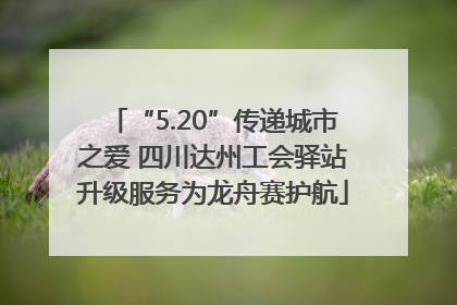 “5.20”传递城市之爱 四川达州工会驿站升级服务为龙舟赛护航