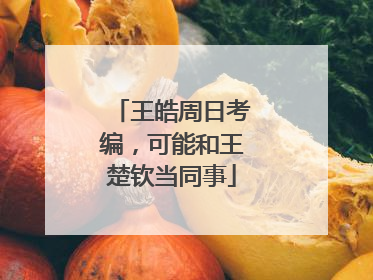 王皓周日考编，可能和王楚钦当同事