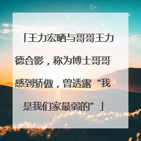 王力宏晒与哥哥王力德合影，称为博士哥哥感到骄傲，曾透露“我是我们家最弱的”