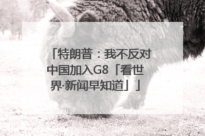 特朗普：我不反对中国加入G8「看世界·新闻早知道」