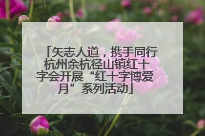 矢志人道，携手同行 杭州余杭径山镇红十字会开展“红十字博爱月”系列活动
