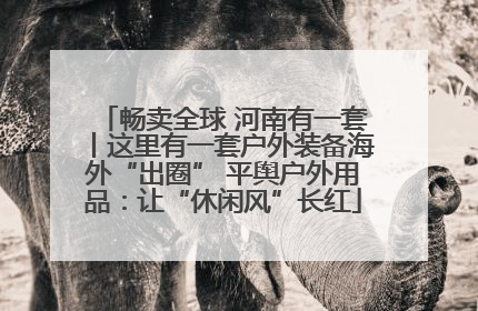 畅卖全球 河南有一套丨这里有一套户外装备海外“出圈” 平舆户外用品：让“休闲风”长红