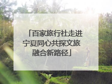百家旅行社走进宁夏同心共探文旅融合新路径