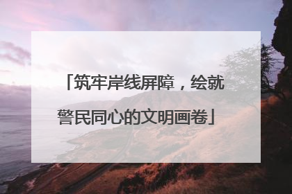 筑牢岸线屏障，绘就警民同心的文明画卷