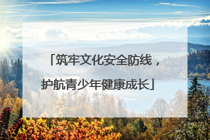 筑牢文化安全防线，护航青少年健康成长