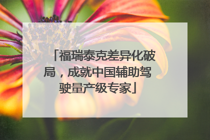 福瑞泰克差异化破局，成就中国辅助驾驶量产级专家