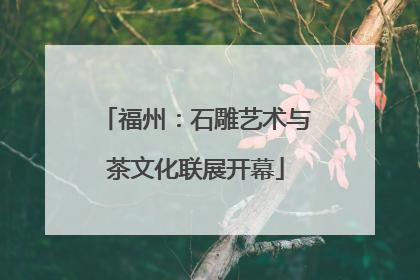 福州：石雕艺术与茶文化联展开幕