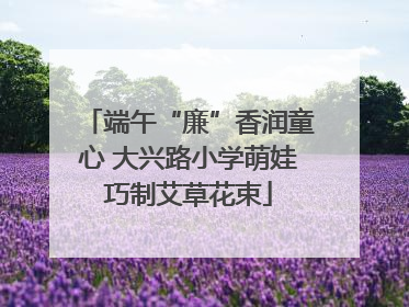 端午“廉”香润童心 大兴路小学萌娃巧制艾草花束