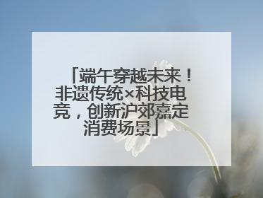 端午穿越未来！非遗传统×科技电竞，创新沪郊嘉定消费场景