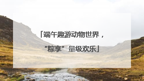 端午趣游动物世界，“粽享”量级欢乐