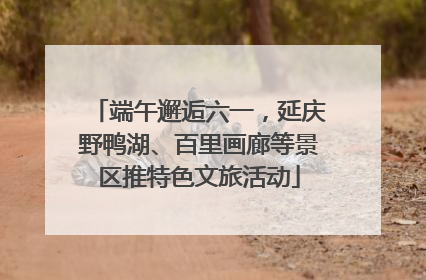 端午邂逅六一，延庆野鸭湖、百里画廊等景区推特色文旅活动