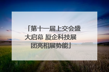 第十一届上交会盛大启幕 厦企科技展团亮相展势能