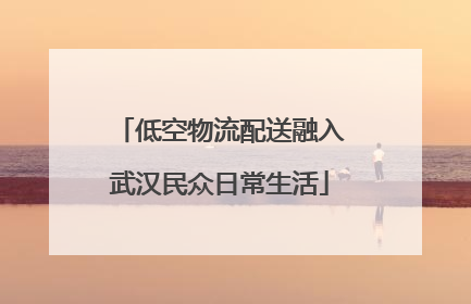 低空物流配送融入武汉民众日常生活