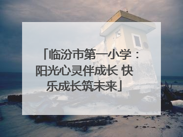 临汾市第一小学：阳光心灵伴成长 快乐成长筑未来