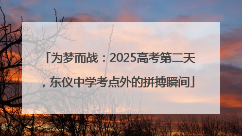 为梦而战：2025高考第二天，东仪中学考点外的拼搏瞬间