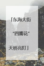 东海大街“四瓣花”天桥亮灯