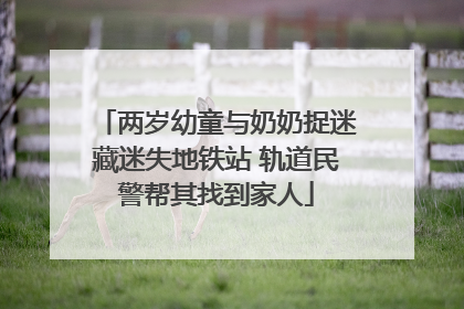 两岁幼童与奶奶捉迷藏迷失地铁站 轨道民警帮其找到家人