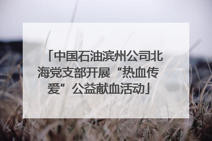 中国石油滨州公司北海党支部开展“热血传爱”公益献血活动
