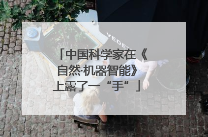 中国科学家在《自然·机器智能》上露了一“手”