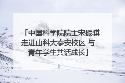 中国科学院院士宋振骐走进山科大泰安校区 与青年学生共话成长