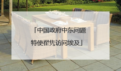 中国政府中东问题特使翟隽访问埃及