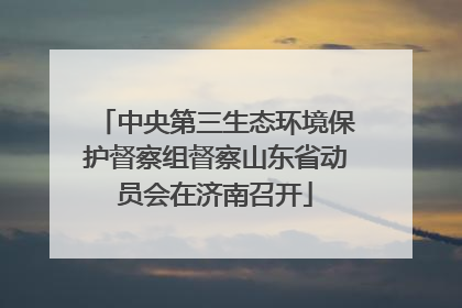 中央第三生态环境保护督察组督察山东省动员会在济南召开