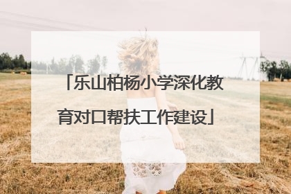 乐山柏杨小学深化教育对口帮扶工作建设