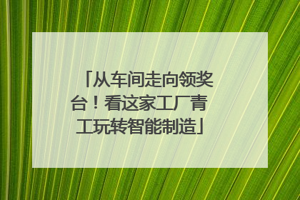 从车间走向领奖台！看这家工厂青工玩转智能制造