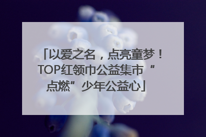 以爱之名，点亮童梦！TOP红领巾公益集市“点燃”少年公益心