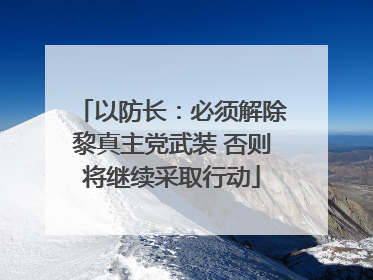以防长：必须解除黎真主党武装 否则将继续采取行动