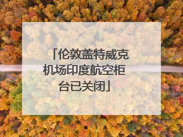 伦敦盖特威克机场印度航空柜台已关闭