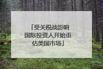 受关税战影响 国际投资人开始重估美国市场