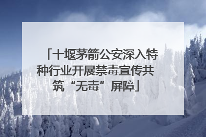 十堰茅箭公安深入特种行业开展禁毒宣传共筑“无毒”屏障