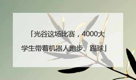 光谷这场比赛，4000大学生带着机器人跑步、踢球