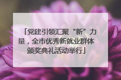党建引领汇聚“新”力量，全市优秀新就业群体颁奖典礼活动举行