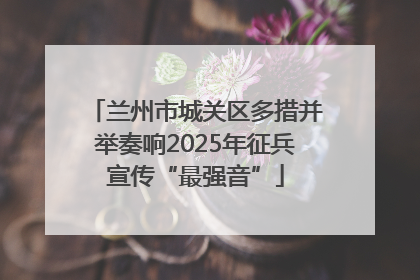 兰州市城关区多措并举奏响2025年征兵宣传“最强音”