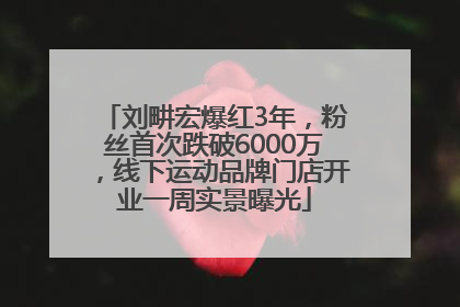 刘畊宏爆红3年，粉丝首次跌破6000万，线下运动品牌门店开业一周实景曝光
