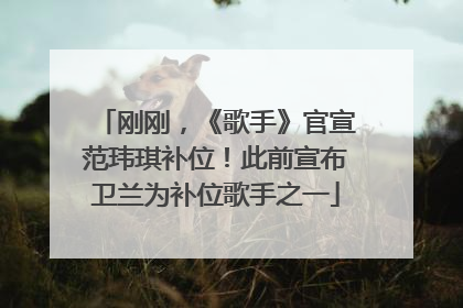 刚刚，《歌手》官宣范玮琪补位！此前宣布卫兰为补位歌手之一