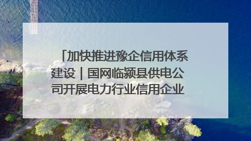 加快推进豫企信用体系建设｜国网临颍县供电公司开展电力行业信用企业现场咨询访谈工作