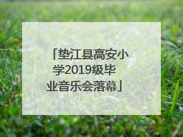 垫江县高安小学2019级毕业音乐会落幕