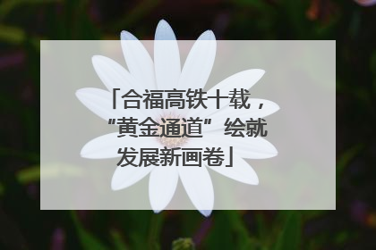 合福高铁十载，“黄金通道”绘就发展新画卷