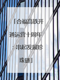 合福高铁开通运营十周年：串起发展珍珠链