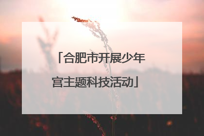 合肥市开展少年宫主题科技活动