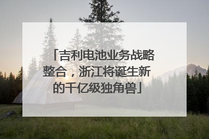 吉利电池业务战略整合，浙江将诞生新的千亿级独角兽